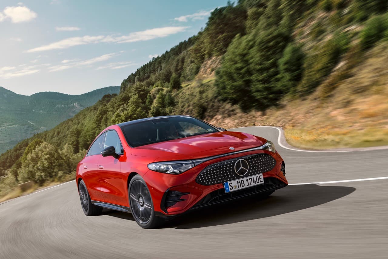 Mercedez Benz CLA EV On Road in action