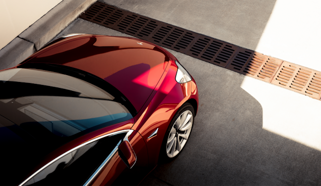 Tesla model 3  red
